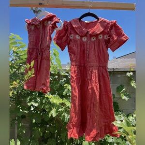 Matching Pair Girls and Toddler Matching Sun Burst Organic Cotton Set